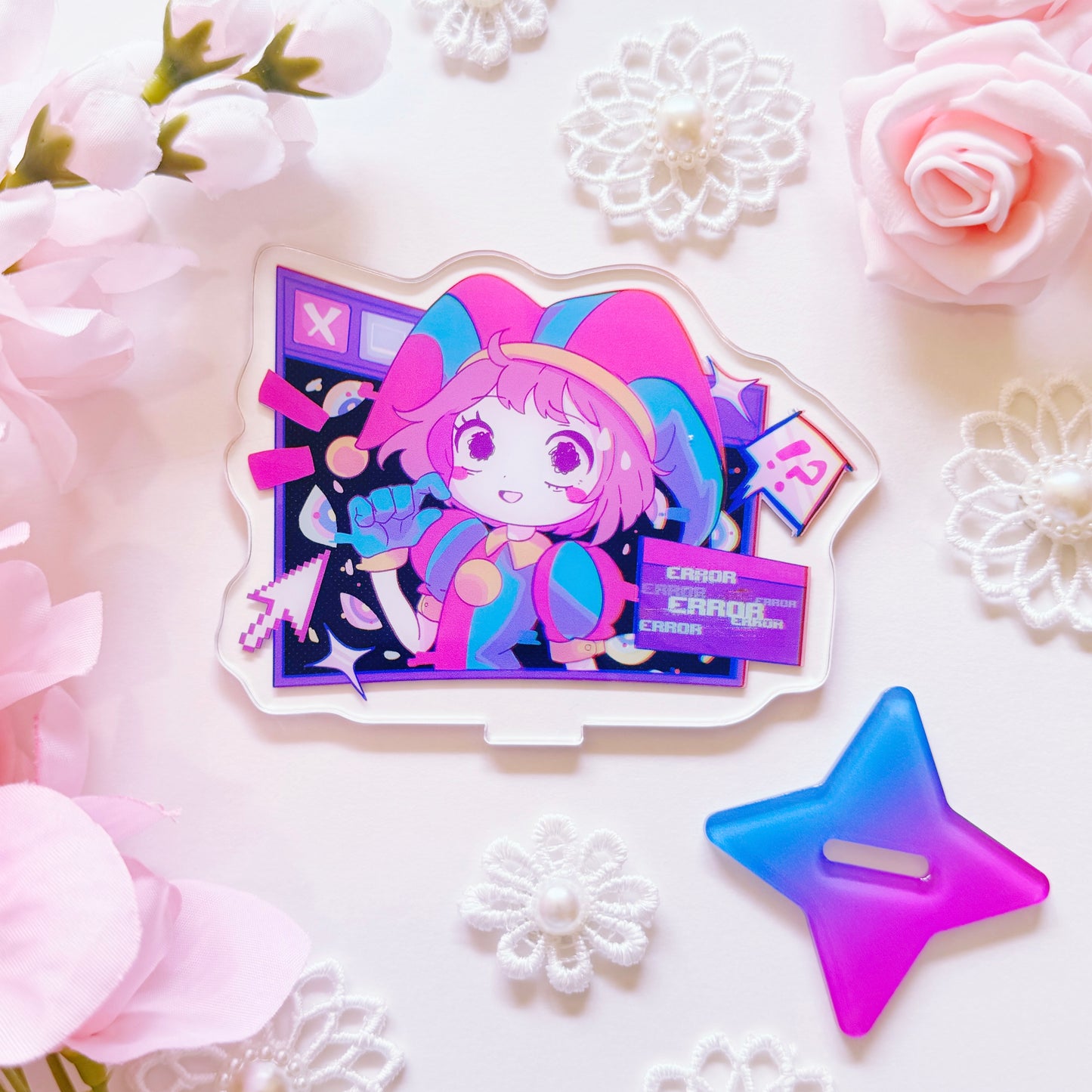 Clown and Bunny Acrylic Stand Set