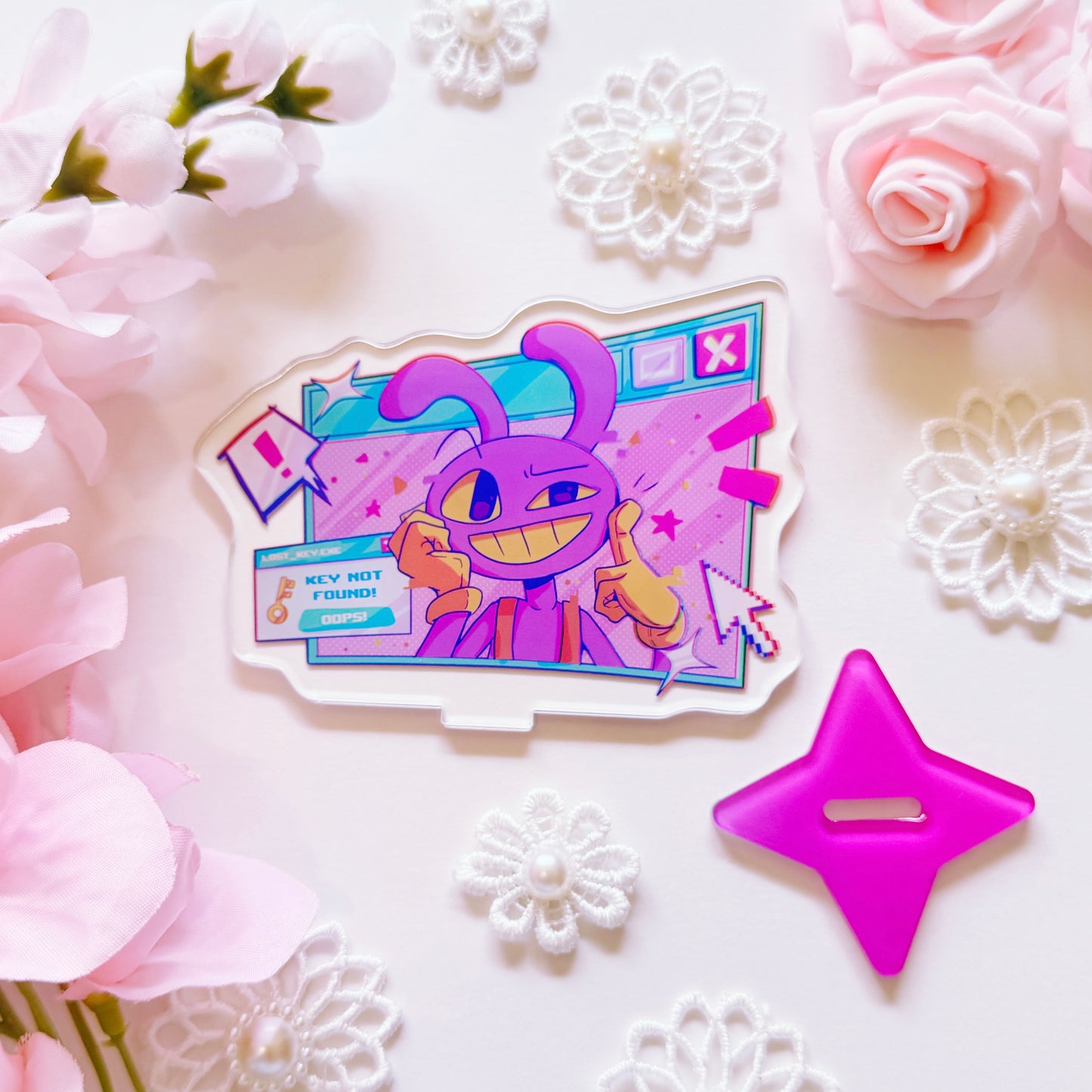 Clown and Bunny Acrylic Stand Set