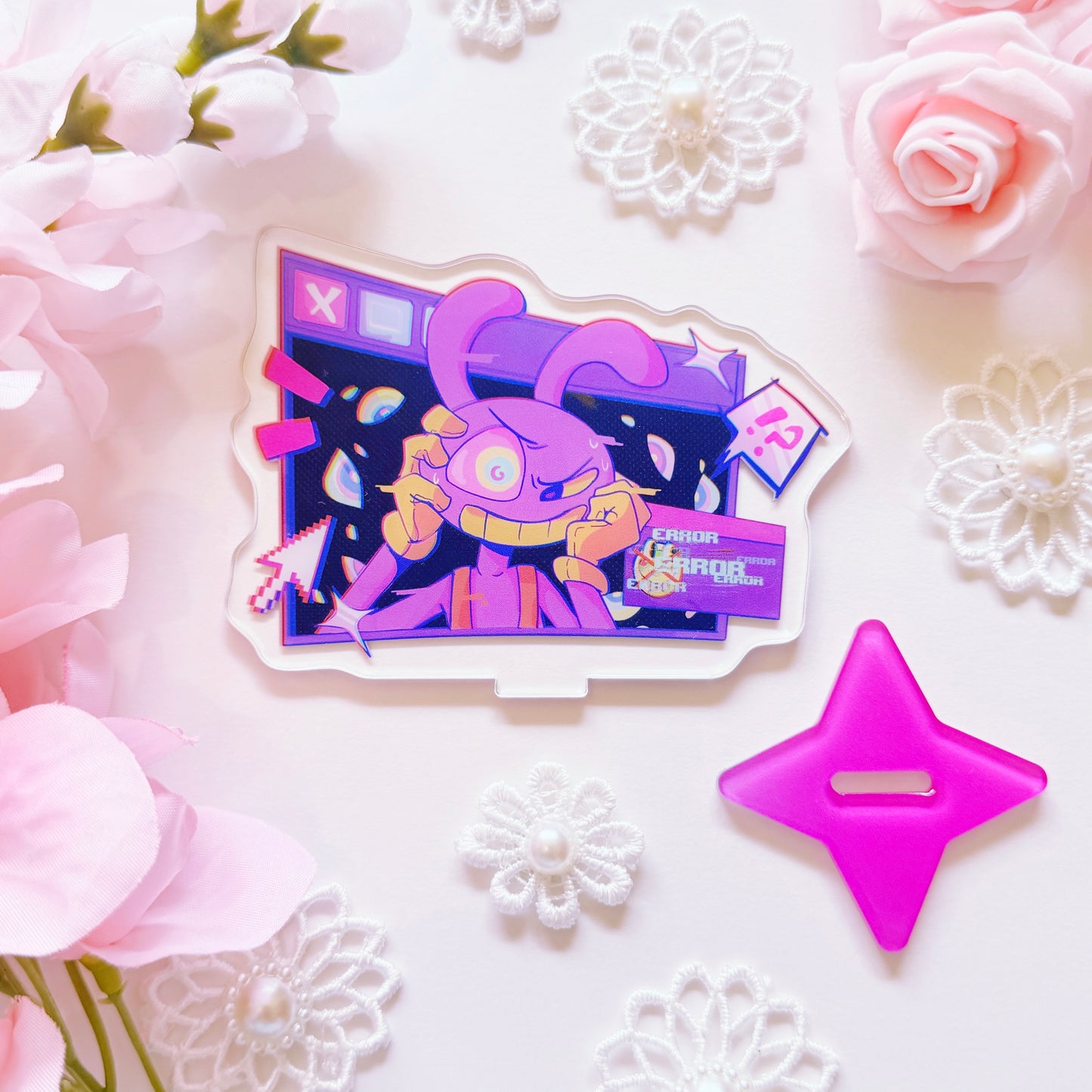 Clown and Bunny Acrylic Stand Set
