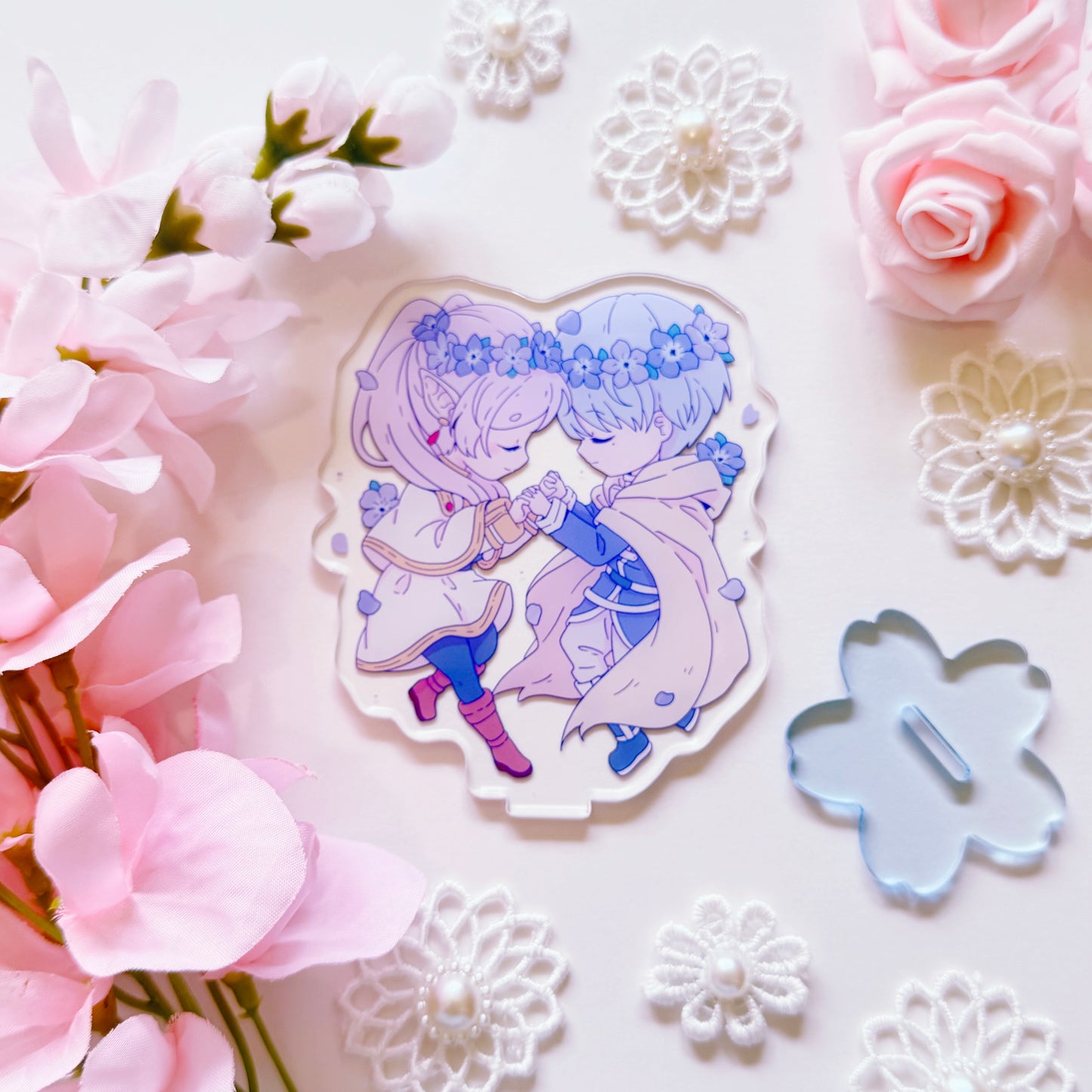 Elf and Hero Flowers Acrylic Stand