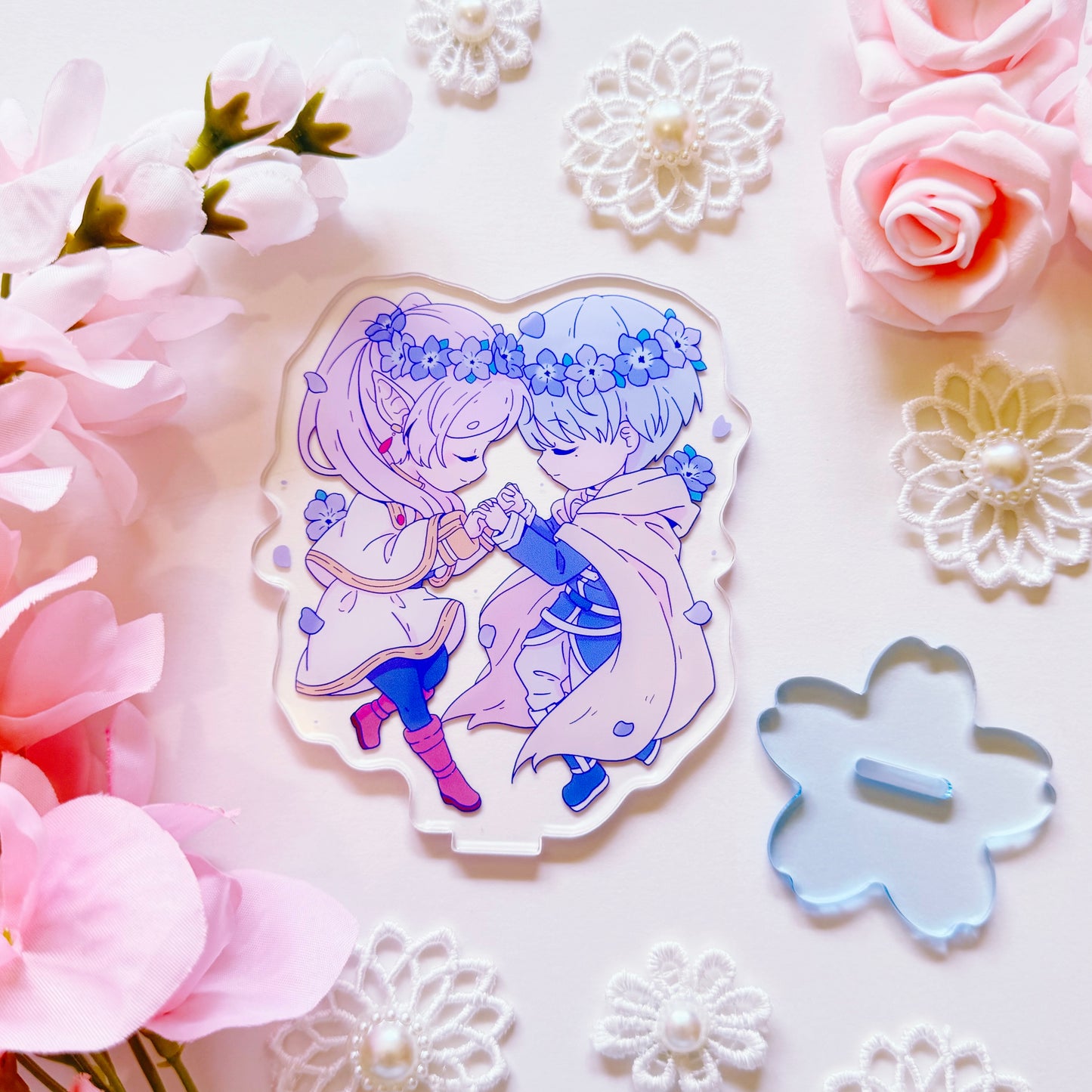 Elf and Hero Flowers Acrylic Stand