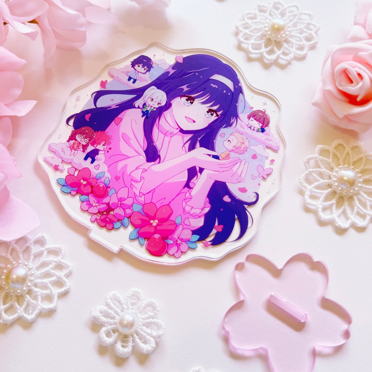 Sweet Flowers Chibi Group Acrylic Stand