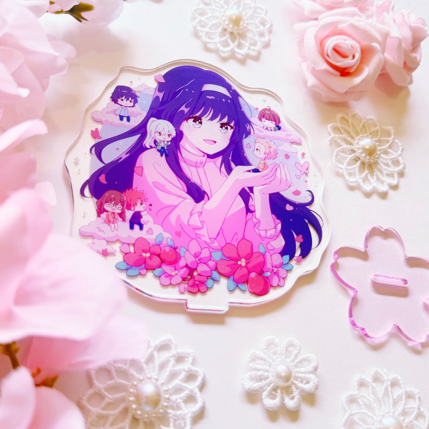Sweet Flowers Chibi Group Acrylic Stand