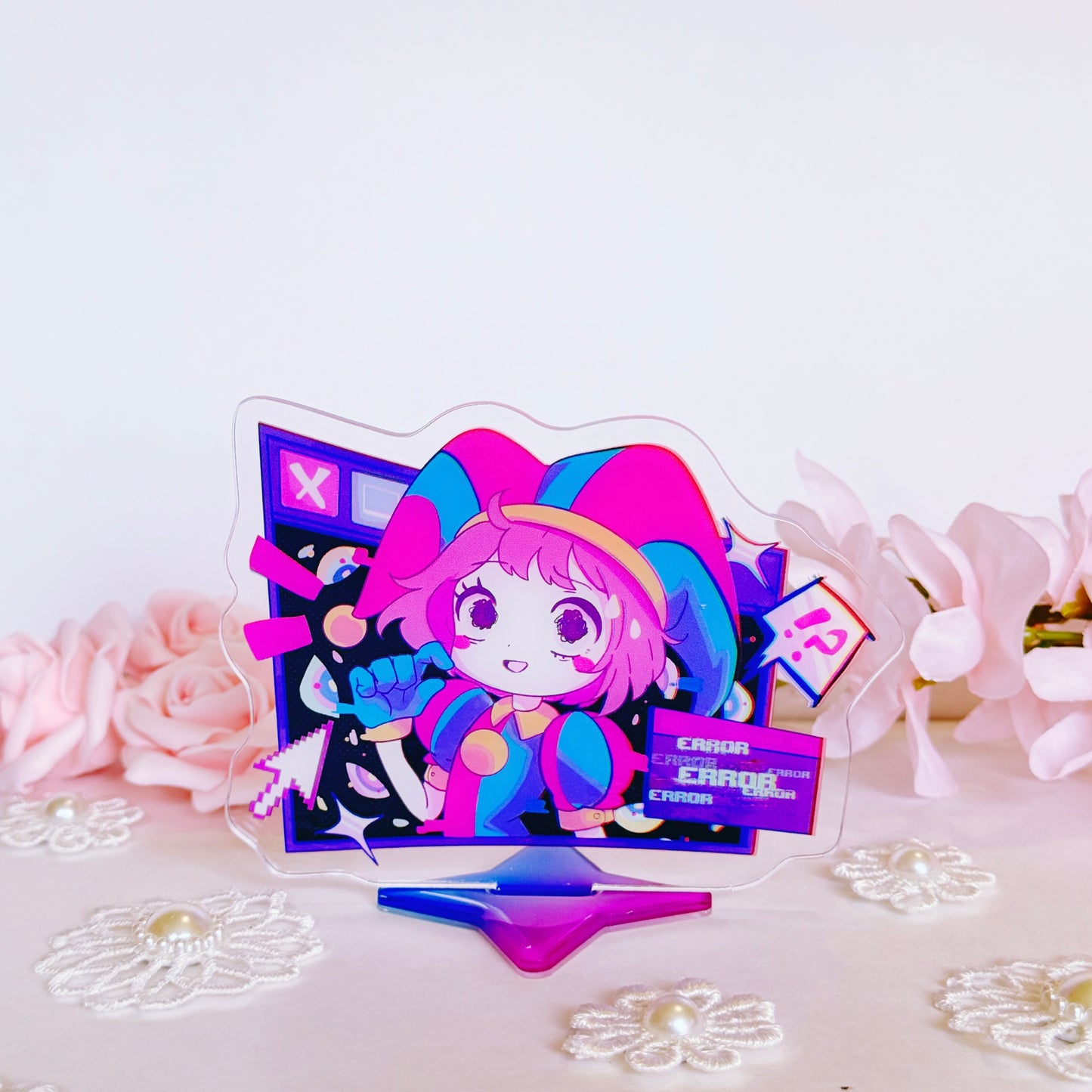 Clown and Bunny Acrylic Stand Set
