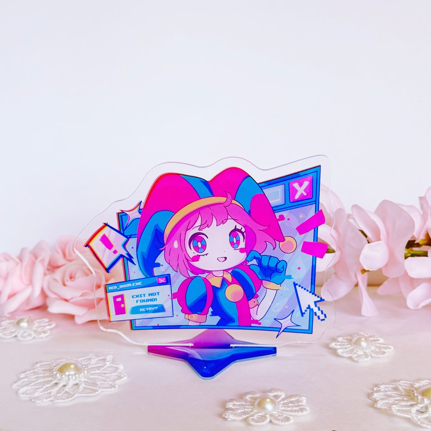 Clown and Bunny Acrylic Stand Set