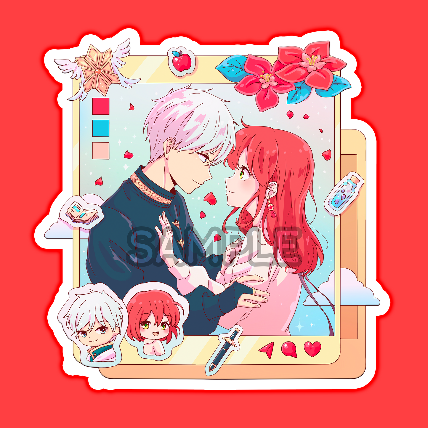 Social Media Red Sticker (PRE-ORDER)