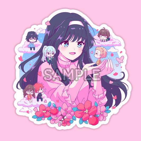 Sweet Flowers Chibi Group Sticker (PRE-ORDER)