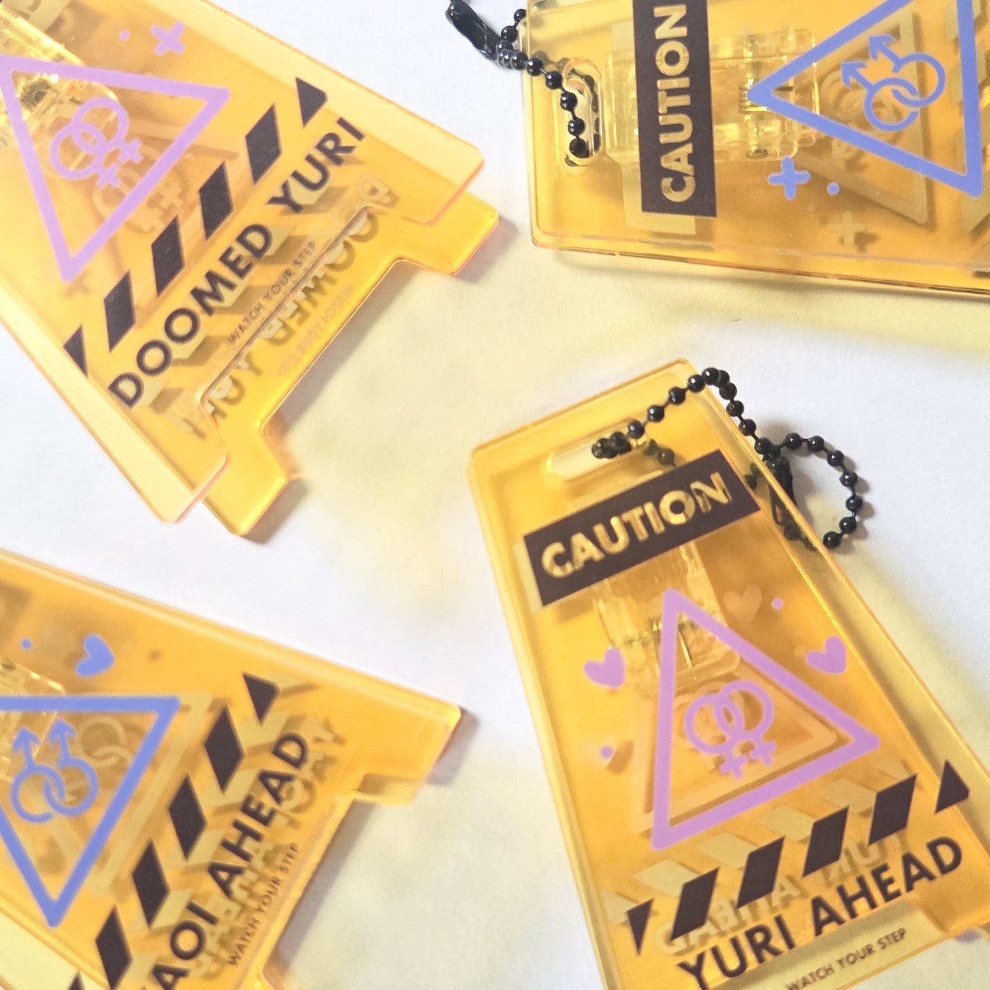 Warning Sign Acrylic Stand/Charm (IN-HAND)