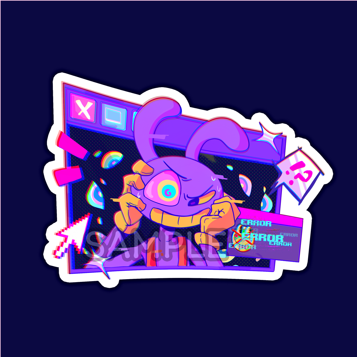 Bunny and Clown Sticker Set (PRE-ORDER)