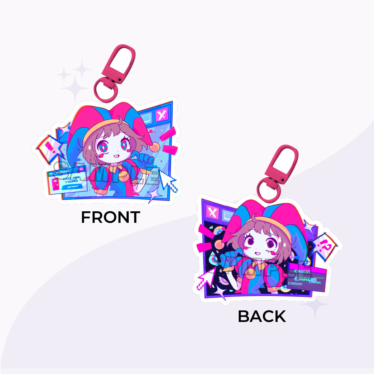 Bunny and Clown Acrylic Charm Set (PRE-ORDER)