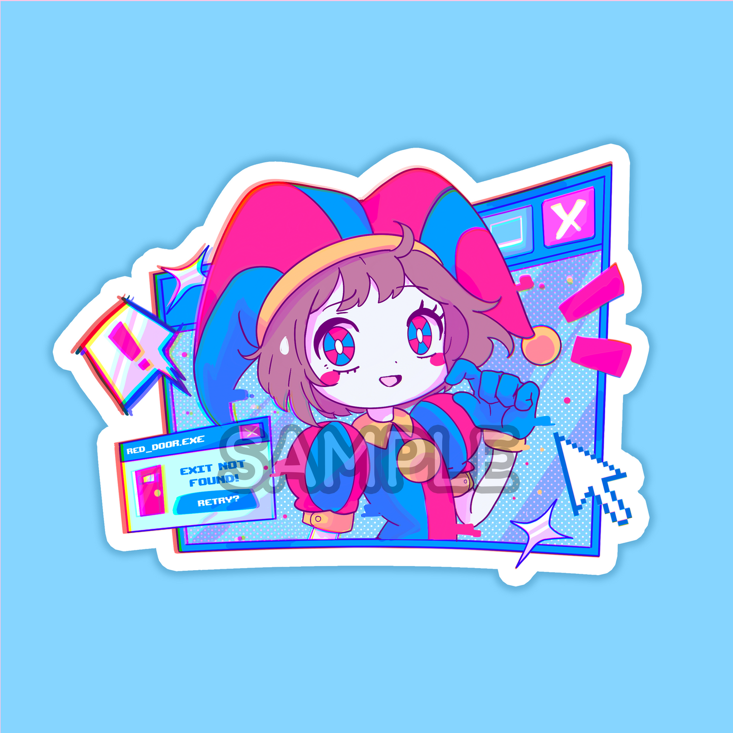 Bunny and Clown Sticker Set (PRE-ORDER)