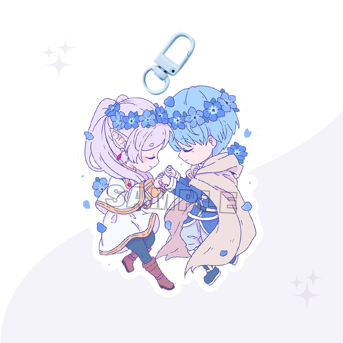 Elf and Hero Flowers Acrylic Charm