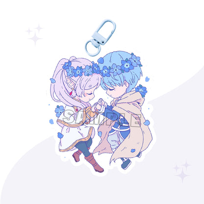 Elf and Hero Flowers Acrylic Charm