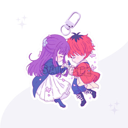 Mage and Warrior Butterflies Acrylic Charm