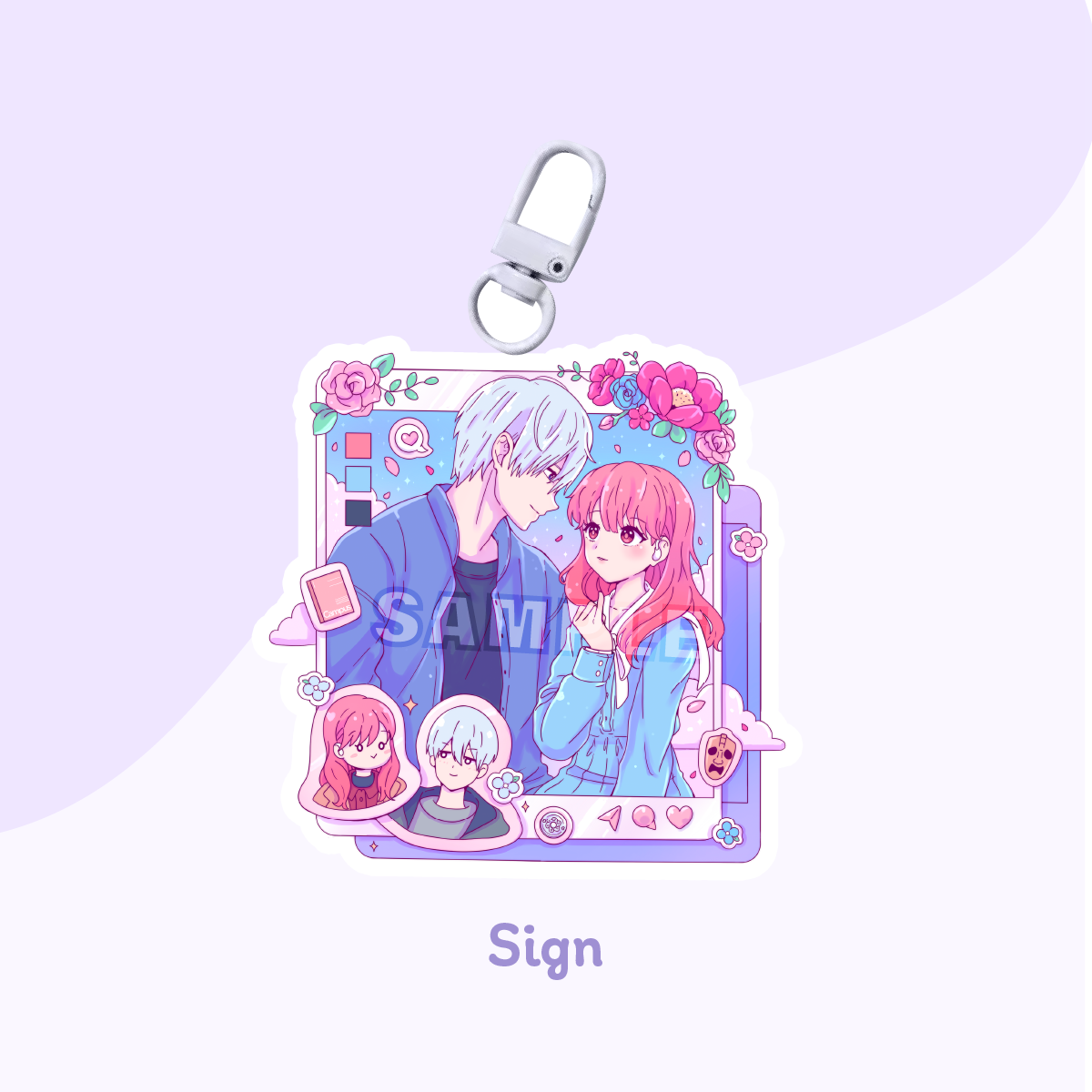 Social Media Romance Acrylic Charms (PRE-ORDER)