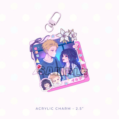 Social Media Flower Acrylic Charm and Stand Set (PRE-ORDER)