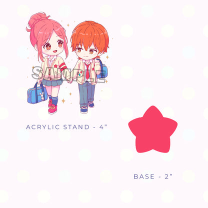 Short Tall Acrylic Charm and Stand Set (PRE-ORDER)