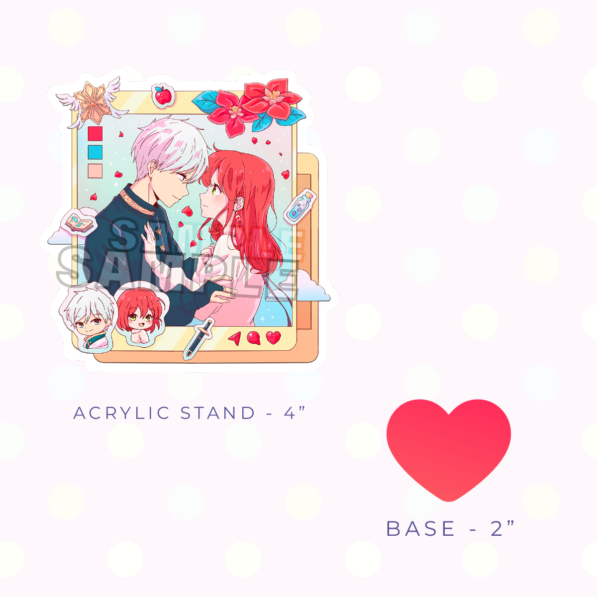 Social Media Red Acrylic Stand (PRE-ORDER)