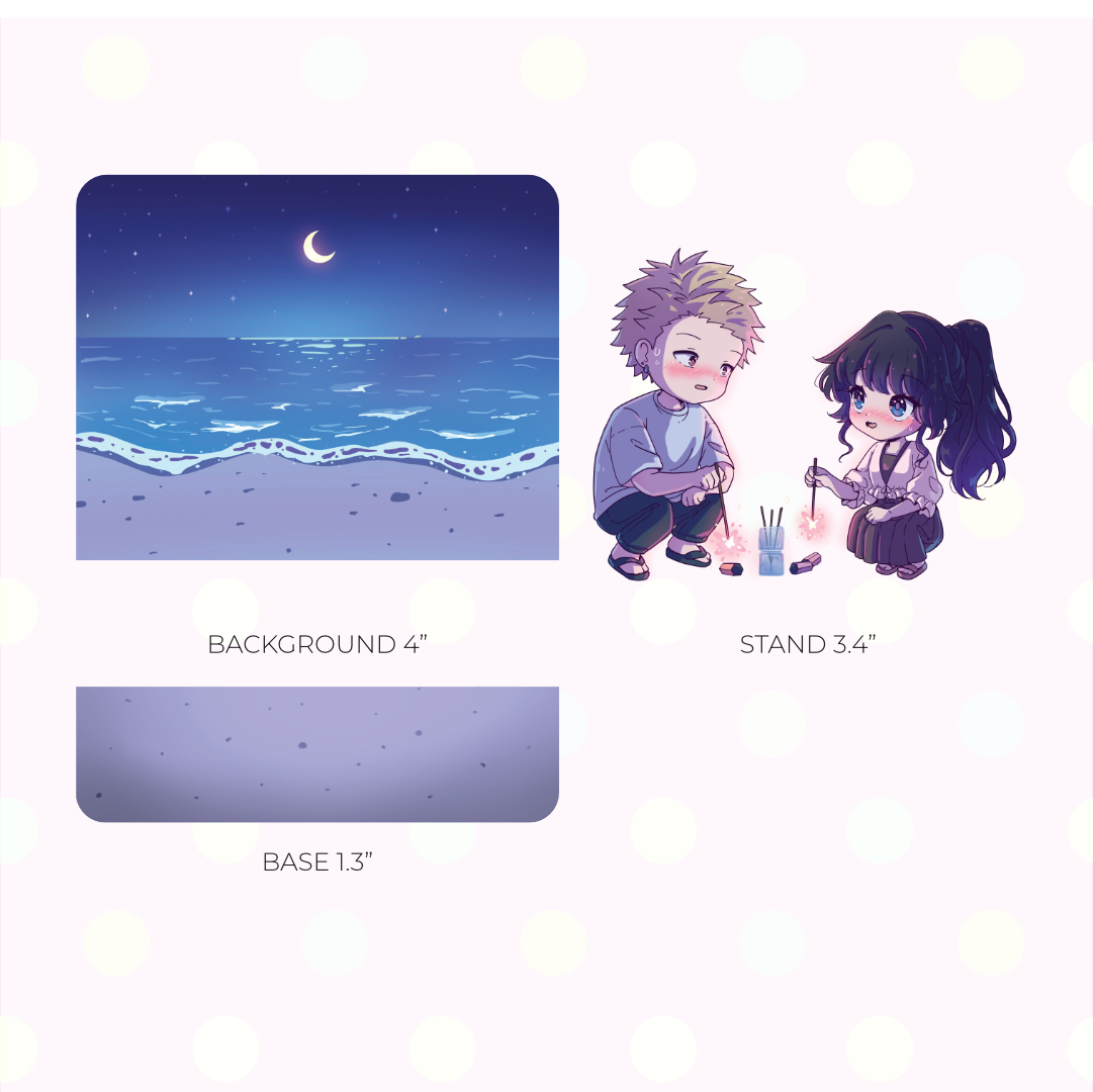 Flower Beach Scene Acrylic Stand (PRE-ORDER)