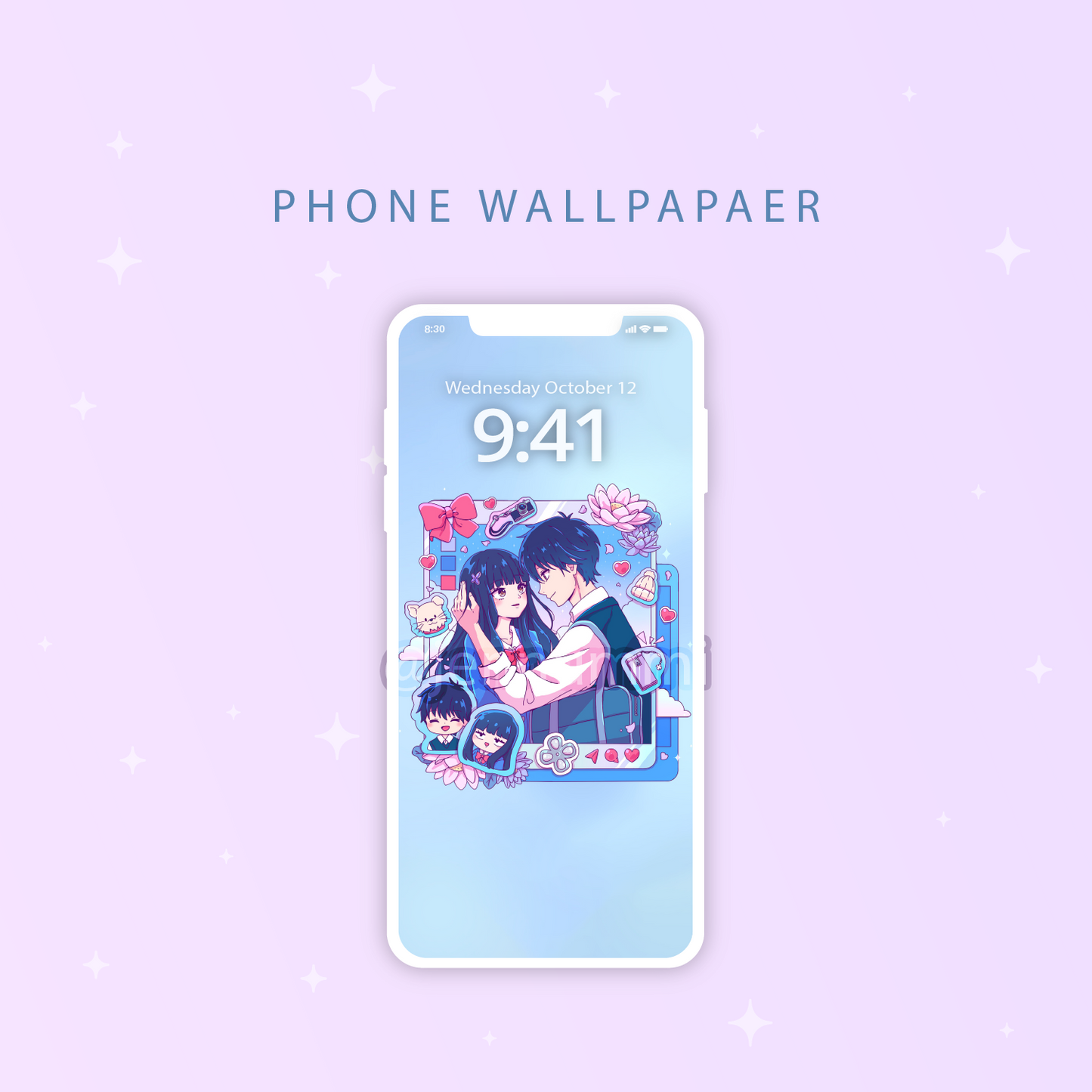 Social Media Shy Lovers Wallpaper (Desktop & Phone)