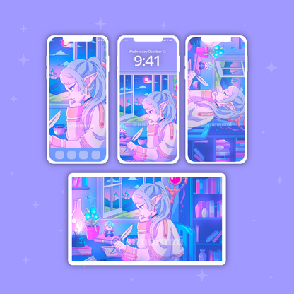 Mage LoFi Wallpaper (Desktop & Phone)